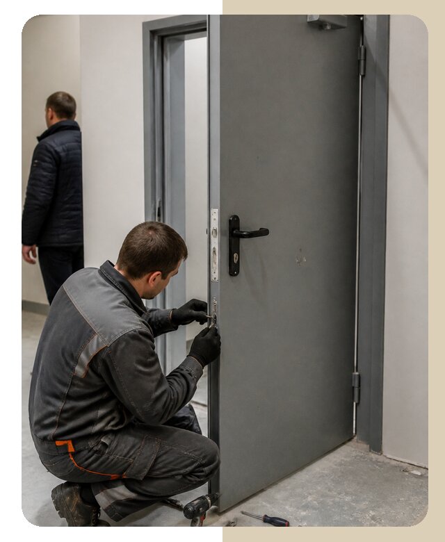 Ремонт противопожарной двери в Азове по цене 6675 р. | Дверной